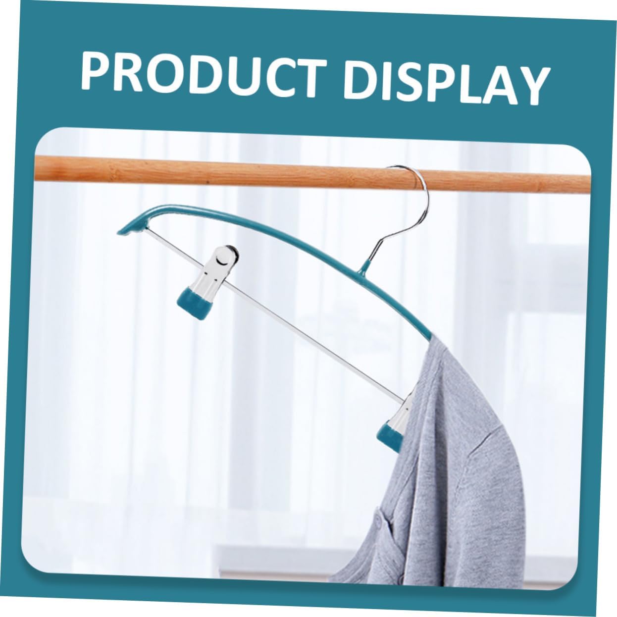Garneck Non-Slip Clothes Hanger Clips Semi-Circle PVC Rack for Adults Household Clothing Organizer Skirt Clip Design for Space Saving for Home Use