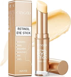 Retinol Eye Stick With Collagen, Hyaluronic Acid For Dark Circle, Wrinkles in 3-4 Weeks, Under Eye Cream Anti Aging, For Puffiness and Bags Reduces Fine Lines