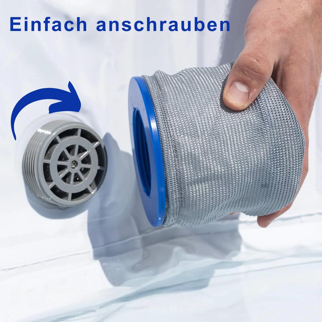 GAJA Filter Set 2in1 für aufblasbare Spa, Infinite Spa, 6 Filterkartuschen und 2 Schutznetze für Clever Spa u. Whirlpool Filter Spa Zubehör Ersatz Filter aufblasbare Pools