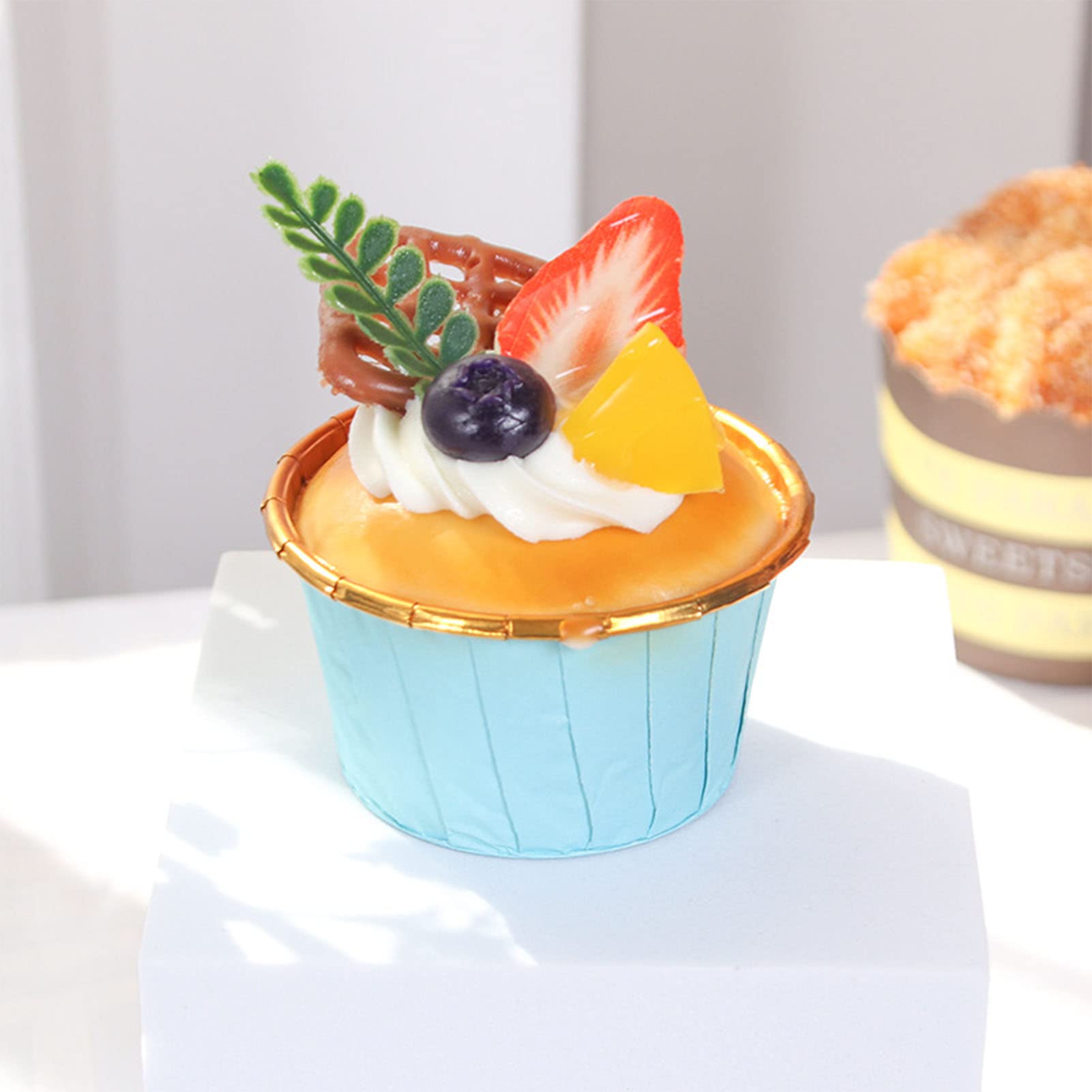 Faux Cupcake, 6 Pcs Fake Pastry, Faux Patisserie, Gateaux Decoratif, Modèle De Pain De Simulation, Accessoires De Photographie, Pour L'affichage, Modèle De Desserts De Cuisine à Domicil