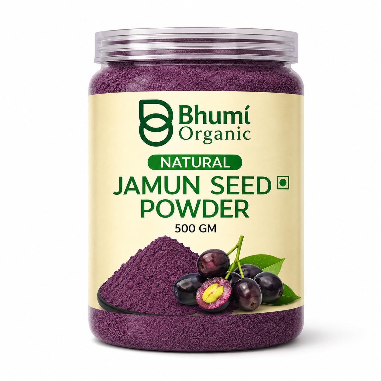 Bhumi Organic Jamun Seed Powder (300g) – Natural Diabetes Support | Blood Sugar Control | Ayurvedic Black Plum Seed Powder | No Additives-image-45