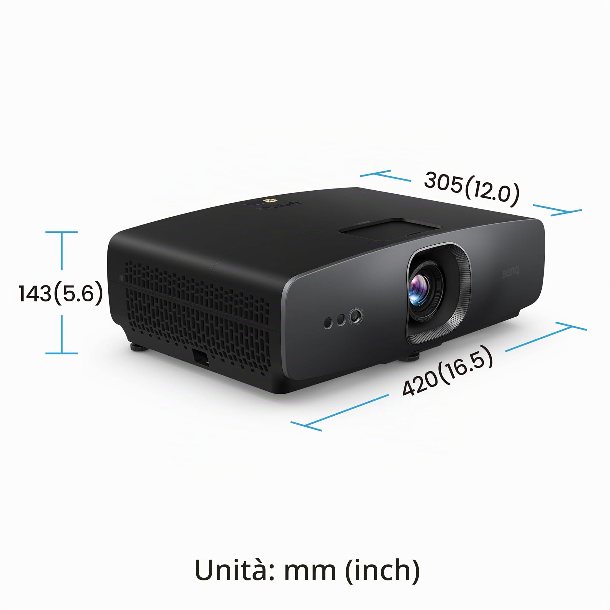 BenQ W2720i 4K UHD Smart Home Theater Proiettore 95% DCI-P3 Cinematic Color, HDR10/HLG, 2500 Lumen, Android TV Streaming con Modalità Cinema AI, Altoparlante Dolby Atmos 10W integrato