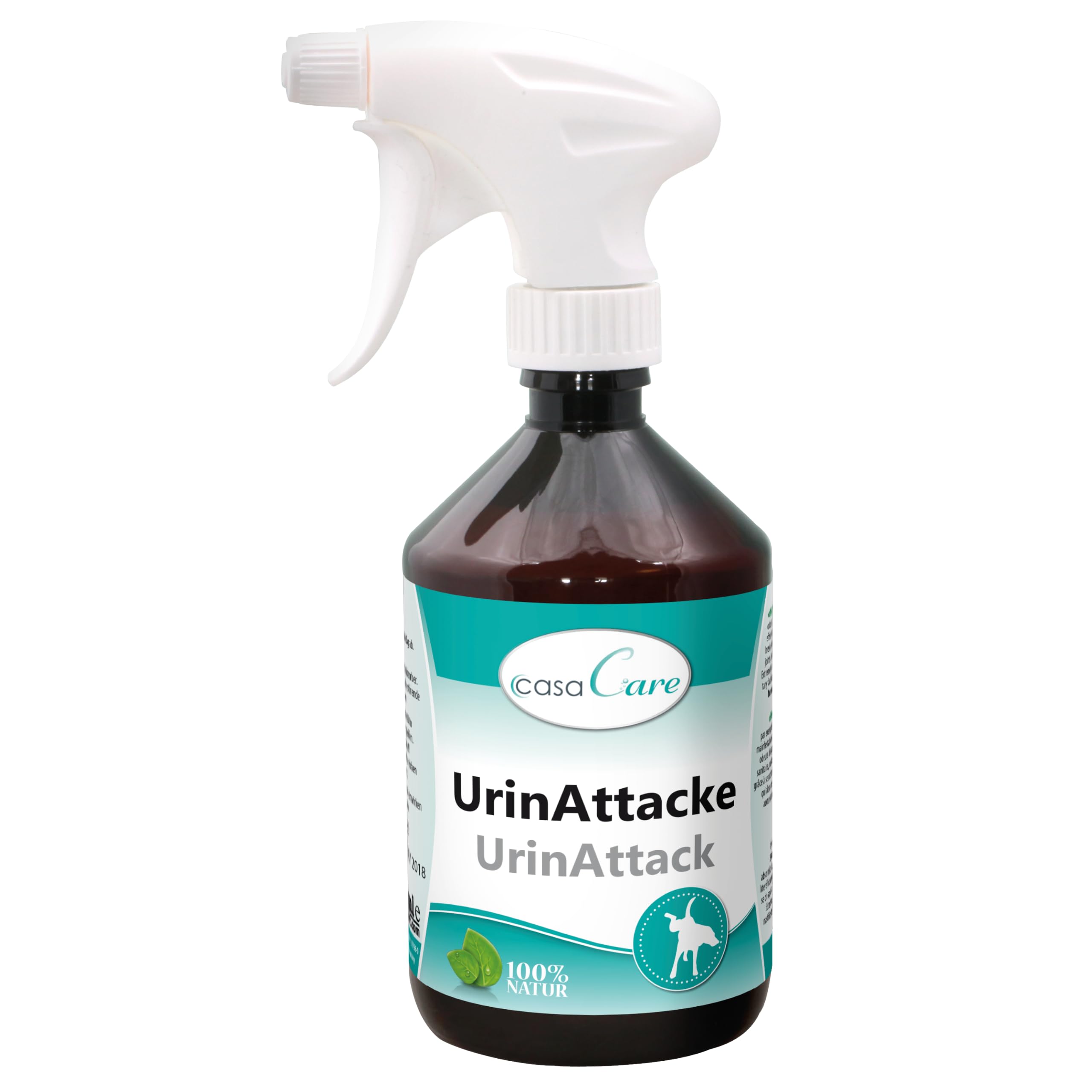 cdVet Naturprodukte casaCare UrineAttack Butelka z rozpylaczem, 500 ml, pies, kot, mocz, nieprzyjemny zapach, nieszkodliwe użytkowanie, zapobieganie, leczenie, oszczędność, natychmiastowy +