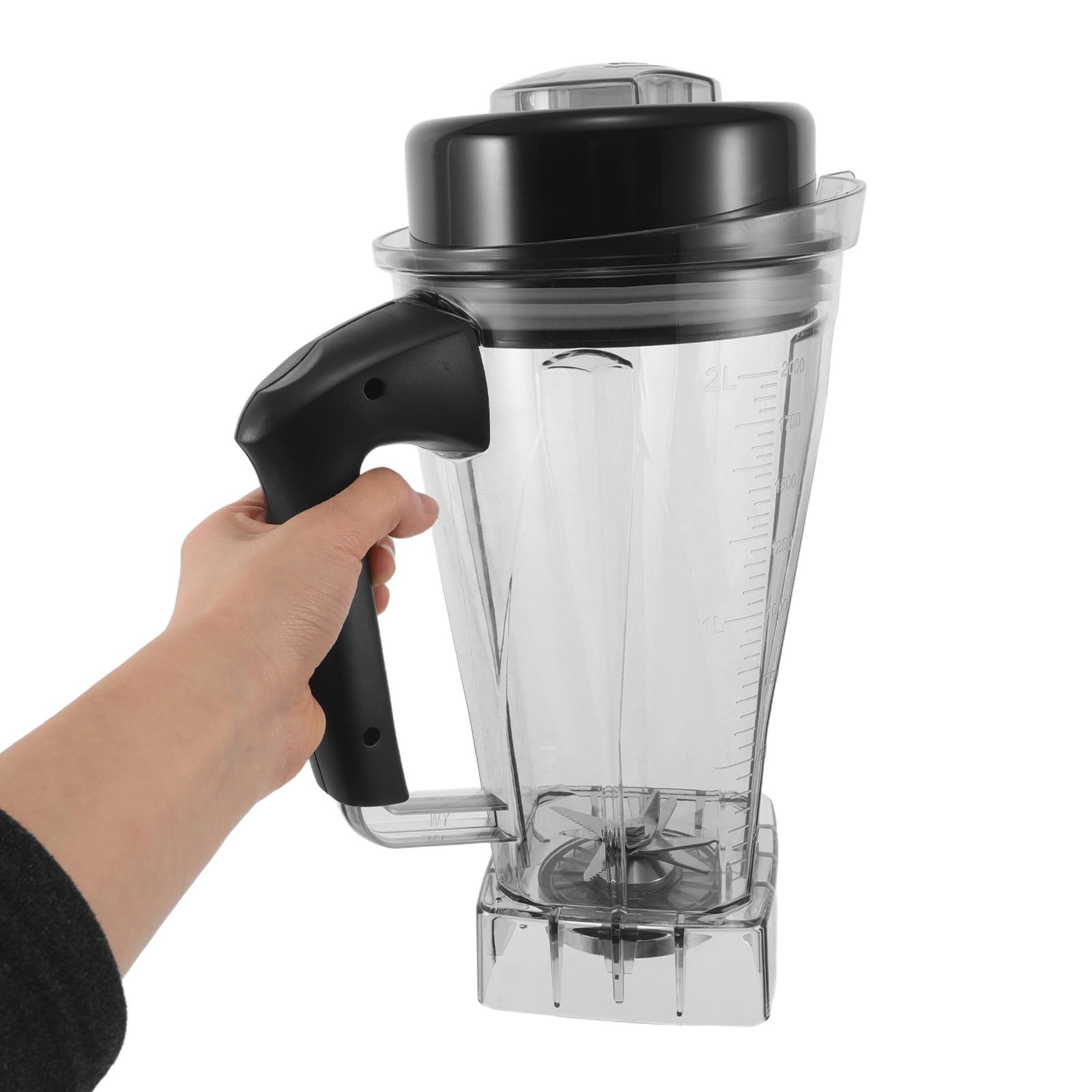 Recipiente Cuadrado de Plástico para Licuadora con Cuchilla Afilada y Tapa Accesorio para Batidos Sopas y Mezcla Cocina Doméstica