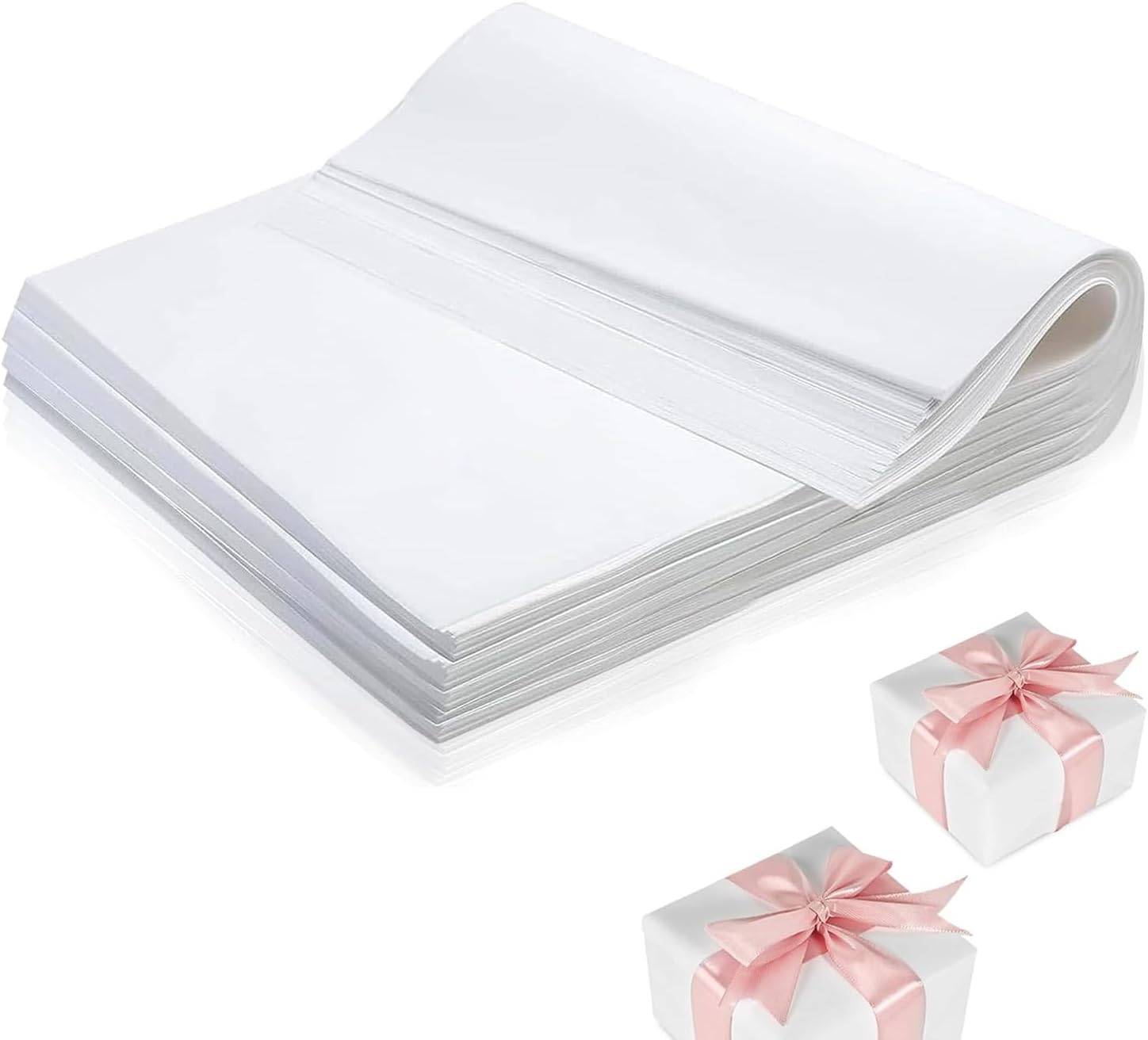 18”x 24”Kraft Paper Sheets Bulk White Paper, Large Craft Paper for Arts, Drawing, DIY Projects, White Wrapping for Gift Shipping Packaging 200 Sheets white 1824 200P