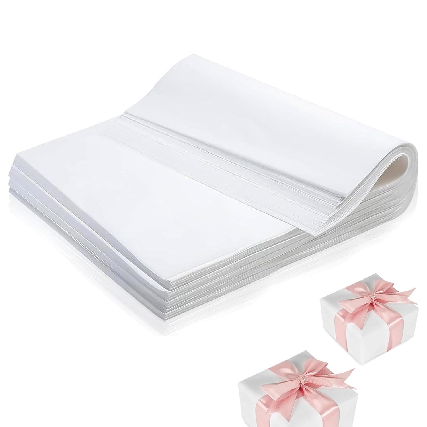 20”x 30”kraft paper sheets bulk white paper, large craft paper for arts, drawing, diy projects, white wrapping for gift shipping packaging 200 sheets