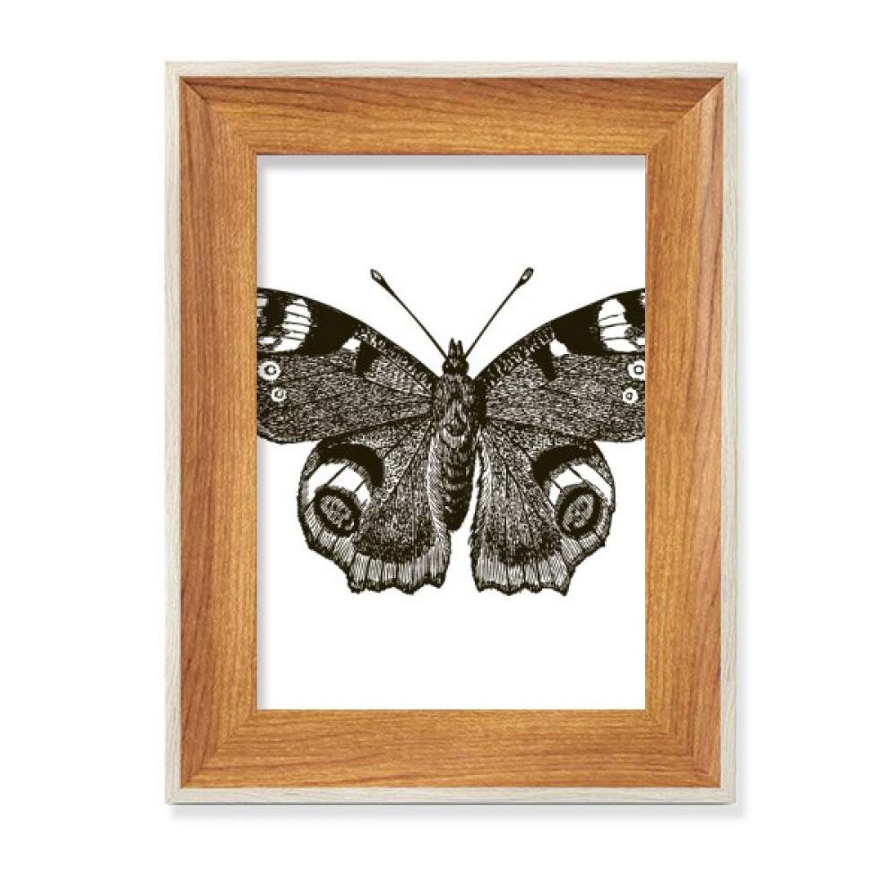 Affichage Tableau Art Peinture Aile de Papillon Cadre de Photo en Bois de Bureau