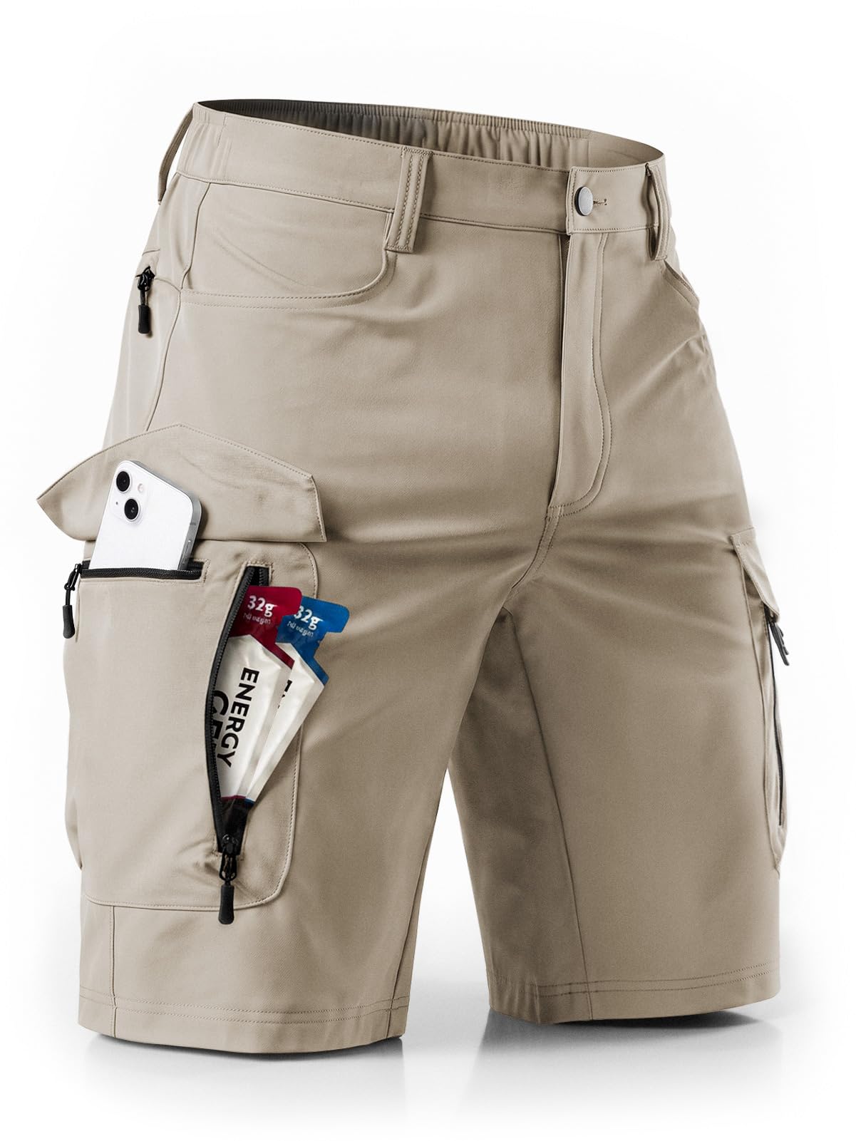 Wespornow Pantaloncini Cargo Homme Bermuda Pantalons de Travail Pantalons Courts Cargo Homme Pantalons de Trekking Chino Élastiques Pantalons MTB
