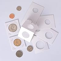 Vista 5 de 300 piezas de cartón para monedas, surtido mega abatible, 2 x 2 pulgadas para colección de monedas (6 tamaños)