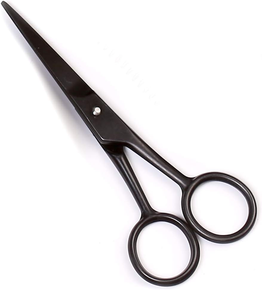Scissors Hair Cutting - Small Travel Facial Hair Scissor for Eyebrows, Nose, Moustache, Beard