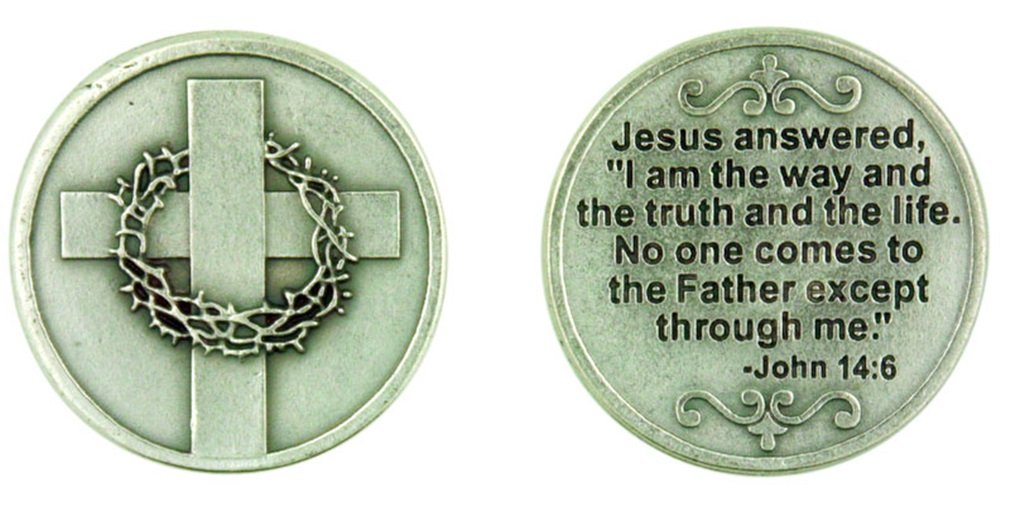 Lumen Mundi Cross with Crown of Thorns Silver Tone Metal Wall Art, Framed Cross, Modern, Religious, Indoor, Living Room, Home Office