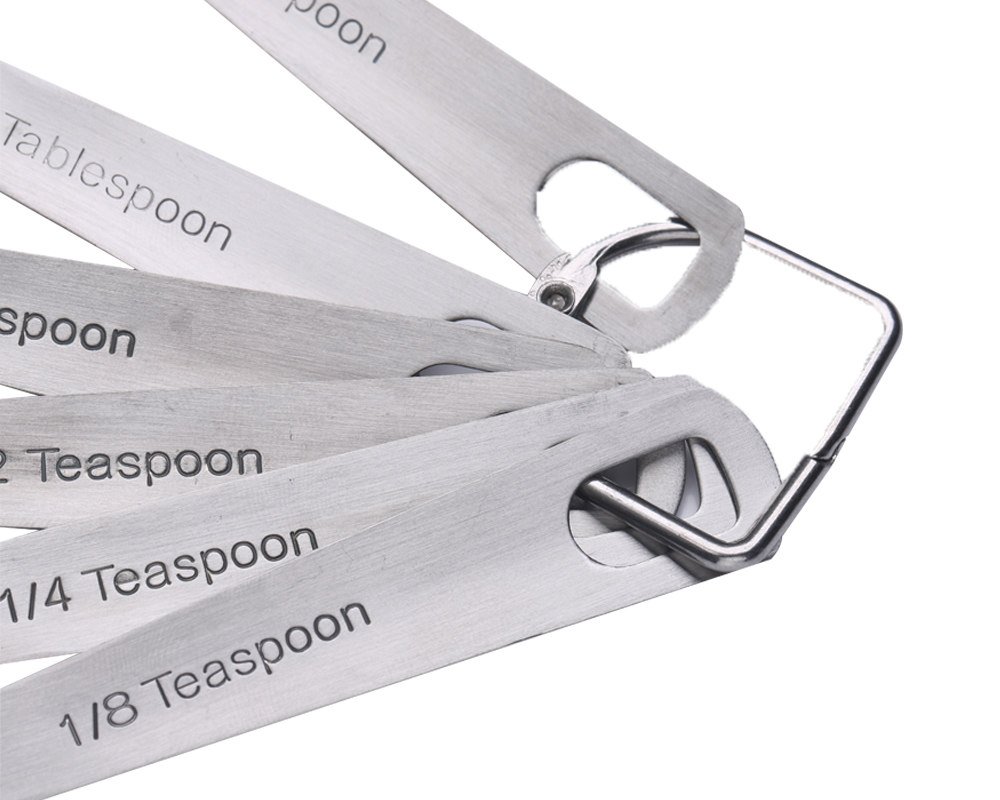 INTIRILIFE 6-teiliges Messlöffel-Set Aus Edelstahl – Von 1/8 TL Bis 1 EL, Spülmaschinenfest, Für Genaues Backen & Kochen