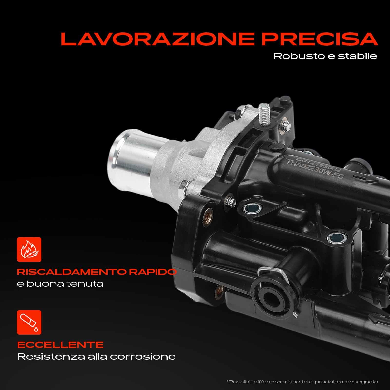Frankberg Refrigerante del Termostato Benzina Compatibile con Astra J P10 1.6L Mokka/Mokka X J13 1.6L Astra J GTC 1.6L Orlando J309 1.8L Cruze J300 1.6L Replace# 1581766