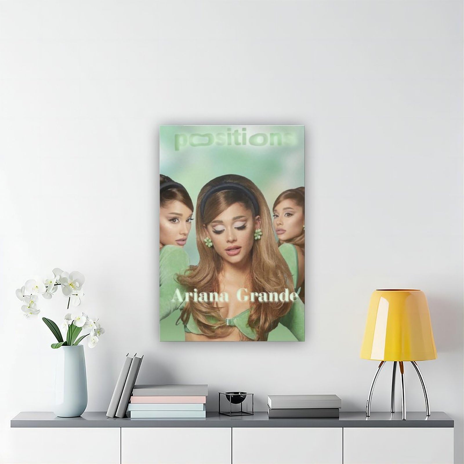Poster su tela di Ariana Grande, decorazione per camera da letto, per ufficio, camera da letto, regalo, senza cornice, 40 x 60 cm