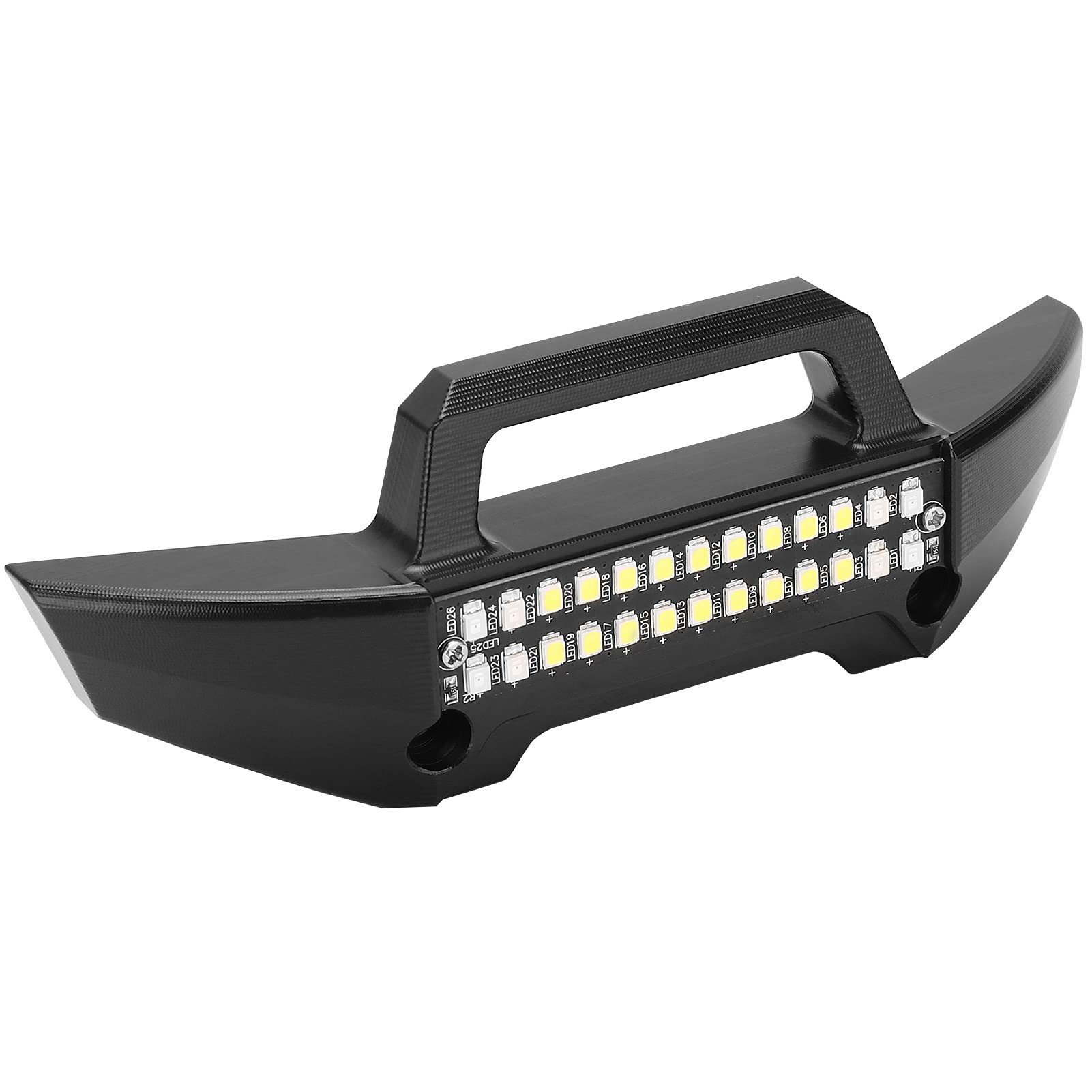 Paraurti Anteriore RC con Luce a LED Protezione Durevole in Lega di Alluminio per MAXX 89076 1/10 RC Accessori per la Guida Notturna Dell'auto
