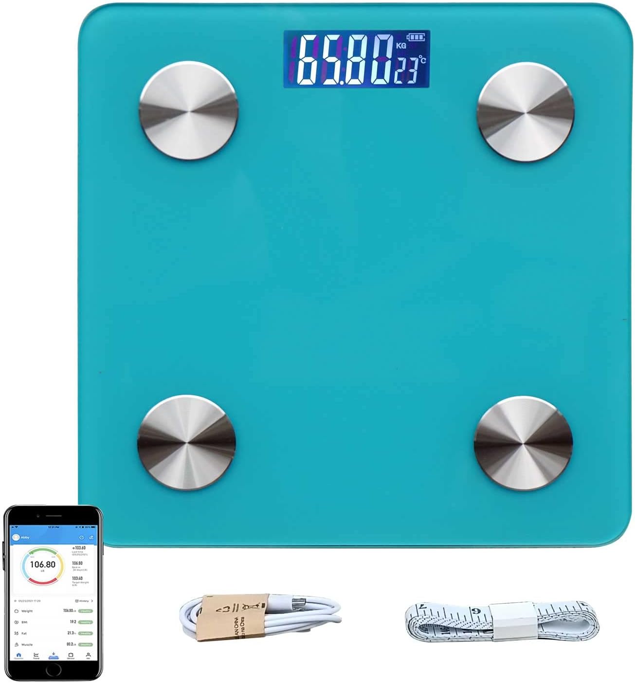 Scales for Body Weight, Bathroom Digital Weight and Body Fat Scale for