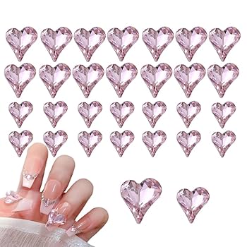 Amazon | Chisafly ネイルパーツ ハート 大きい 2種類 30個