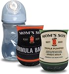 American Beer Themed Coozies for Baby Bottles - Funny Gift for New Parents & Baby Showers - (2 Premium Designed Neoprene Coozies + BPA/Lead/Phthalate Free Bottle Included)