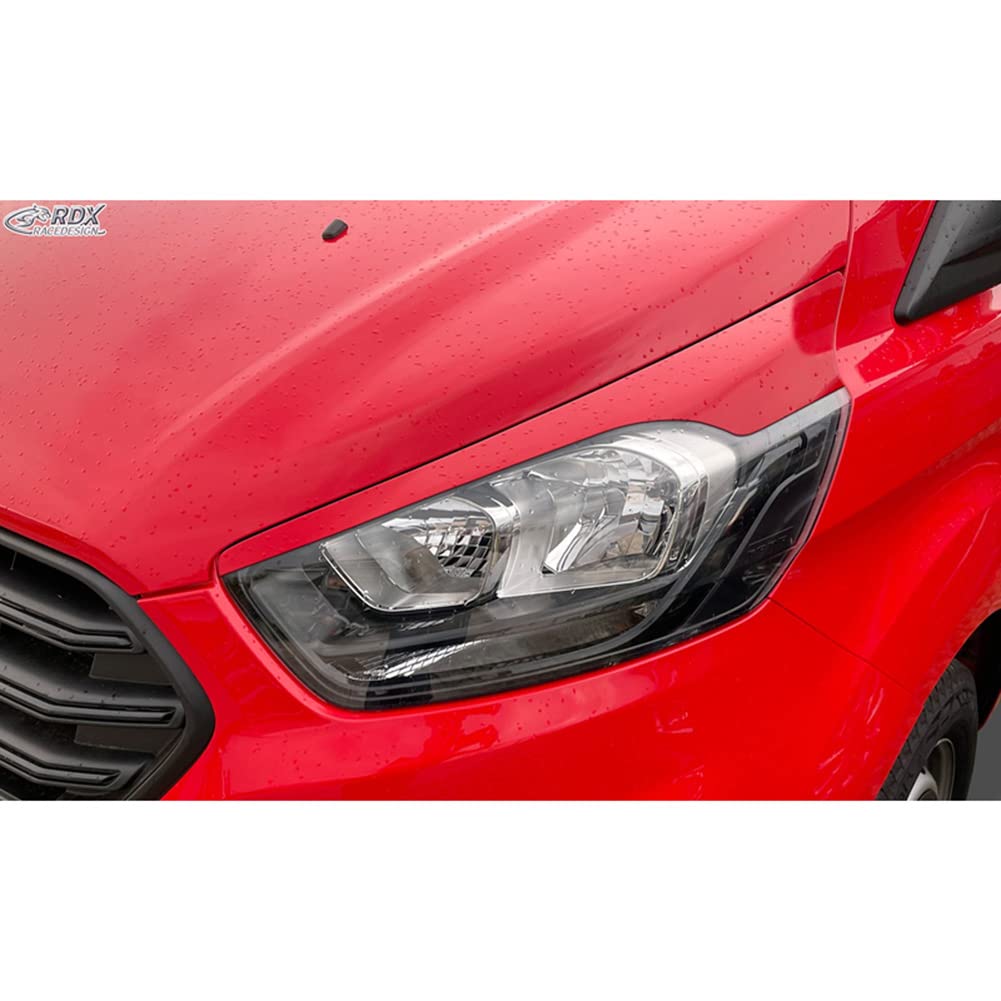RDX Racedesign Palpebre fari compatibile con Ford Transit Custom & Tourneo Custom Facelift 2018- (ABS)