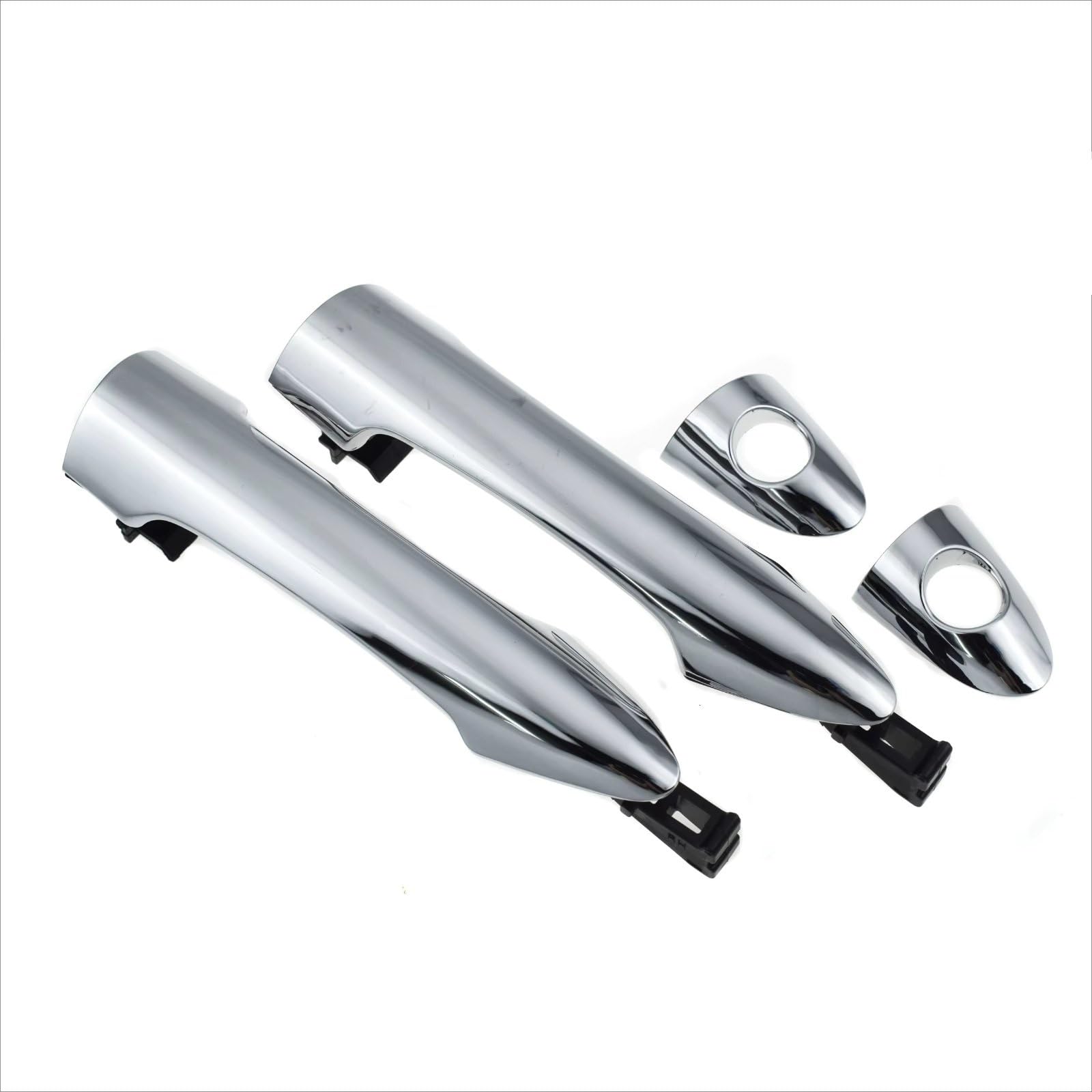 for Kia for Picanto for Morning 2011-2016 Front Rear Left Right Driver Chrome Exterior Door Handle Car Exterior Door Handle(Front Left Right 2pc)