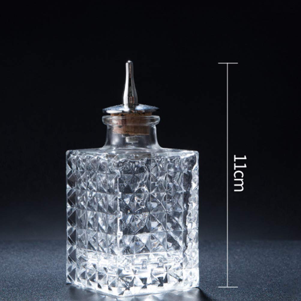 Bitterflasche Glaglas Dasher - Bottiglie amare con Dash Top Cocktail Whisky Bottiglie per Home Bar Square