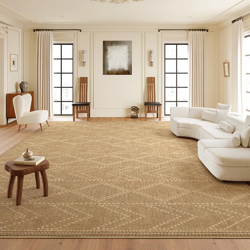 Tapis à carreaux uni 80x160 cm pour salon et chambre moderne