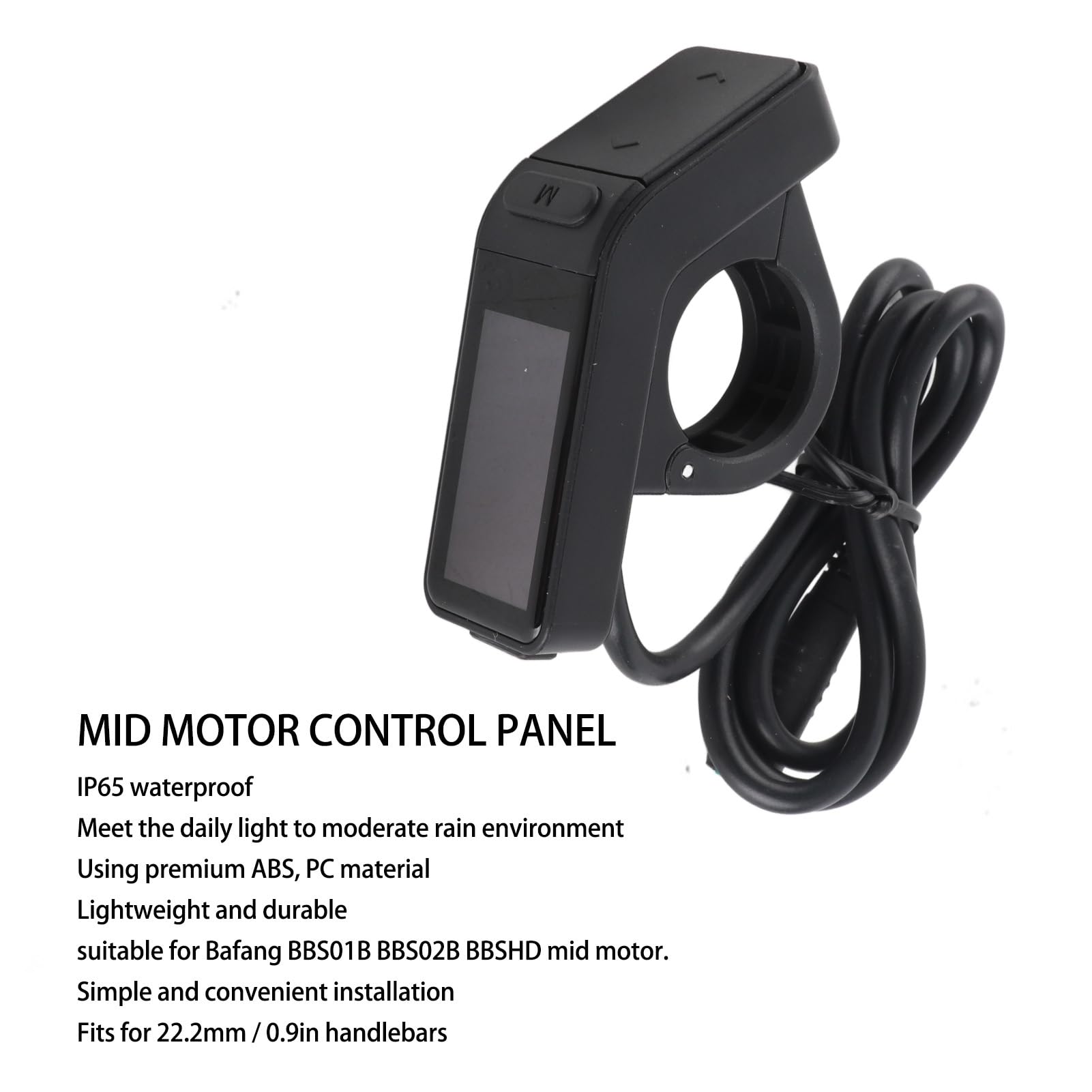 Naroote Display LCD per Bici Elettrica Impermeabile SW102 per BBS01 BBS02 Pannello PC ABS Leggero con Motore Centrale per la Visualizzazione dei Dati di Guida per gli Appassionati di Bici