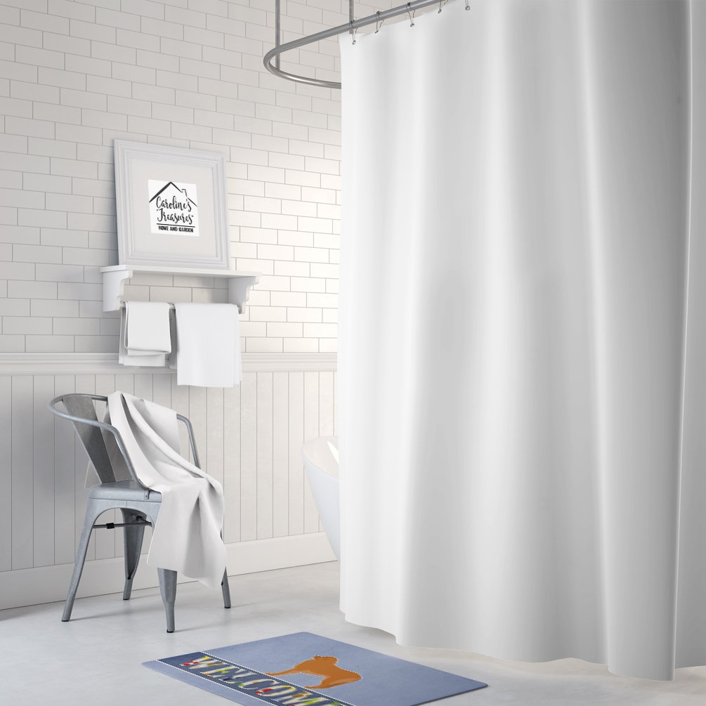 Caroline's Treasures BB5562RUG Leonberger Welcome Machine Washable Memory Foam Mat, Bathroom Rug, Non-Slip Bath Mat, Durable Thick Washable Rugs for Kitchen, Bathroom Quick Dry, Decorative Artwork,