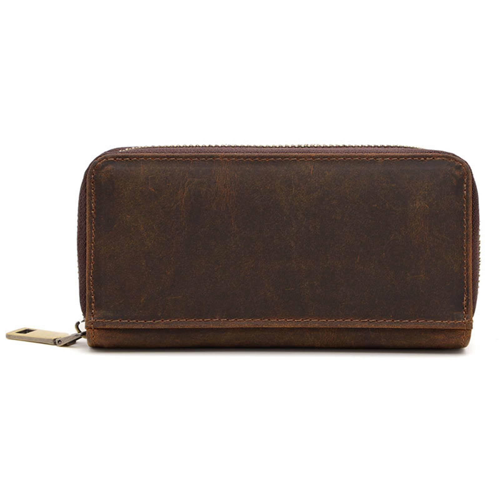 HZBB Horse Leather 2 Pcs Watch Pouch Horsehide Two Slots Watches Case Portable Jewelry Accessory Storage Bags Boxes Vintage Watch Box