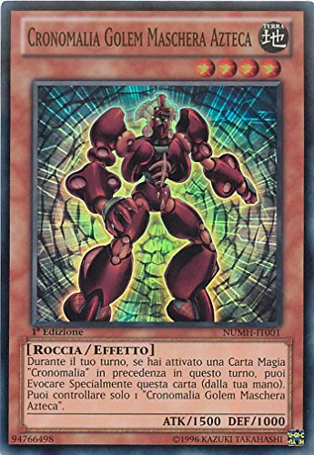  Yu-Gi-Oh! - NUMH-IT001 - Cronomalia Golem Maschera Azteca - Cacciatore di Numeri - Unlimited Edition - Super Rara