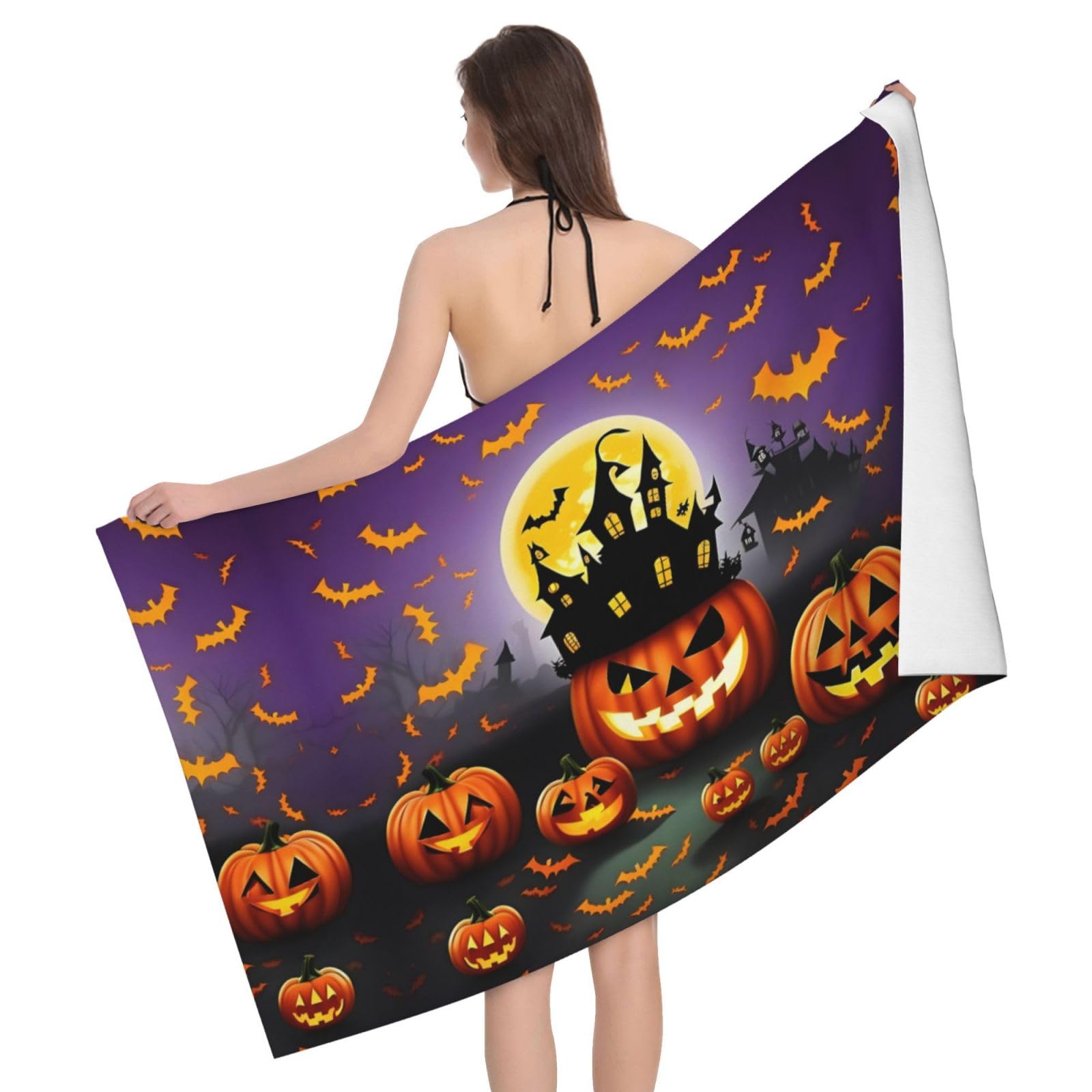 Amazon｜PULaif Happy-Halloween-Day-Trick-Or-Treat 極細繊維吸収バス
