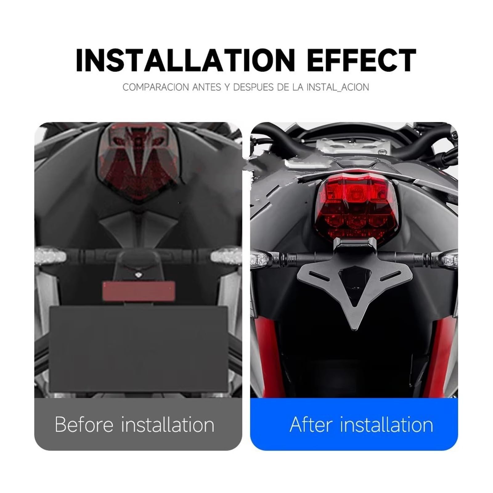 Moto Supporto Targa Per Street 765RS 765R 765 RS R Moto Posteriore Coda Corta Stock Tidy Porta Targa Contropunta Staffa Kit