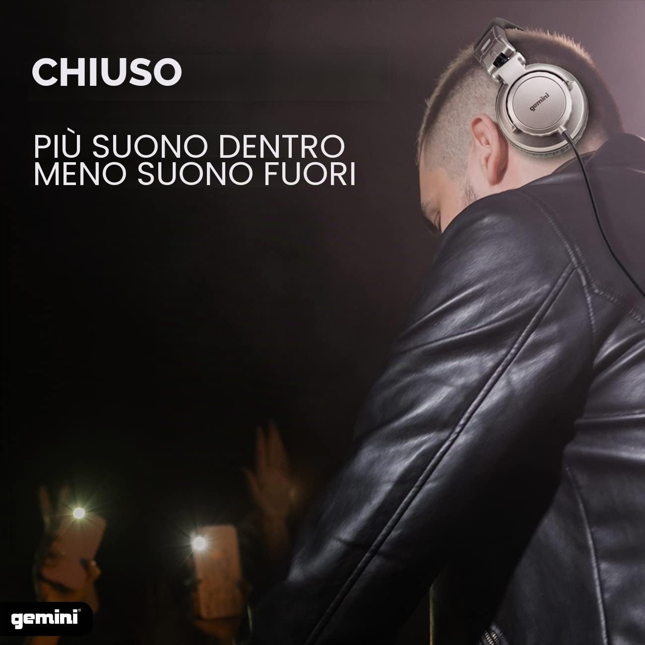 Gemini Sound DJX-500 Cuffie Professionali per DJ | Cuffie da studio cablate, driver da 57 mm - chiusura posteriore, coppe rotanti - connettori da 1/8" e 1/4" - monitoraggio