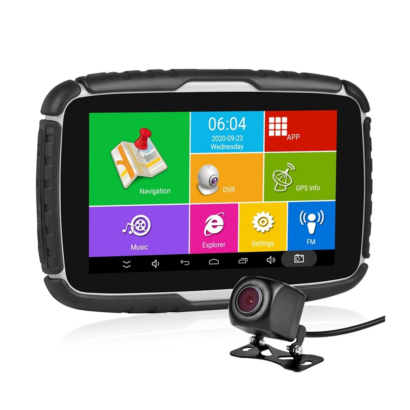 GPS Indication 5.0 Motocicletta GPS Navigazione Android 6.0 720P Videoregistratore Impermeabile Bluetooth Car Navigator