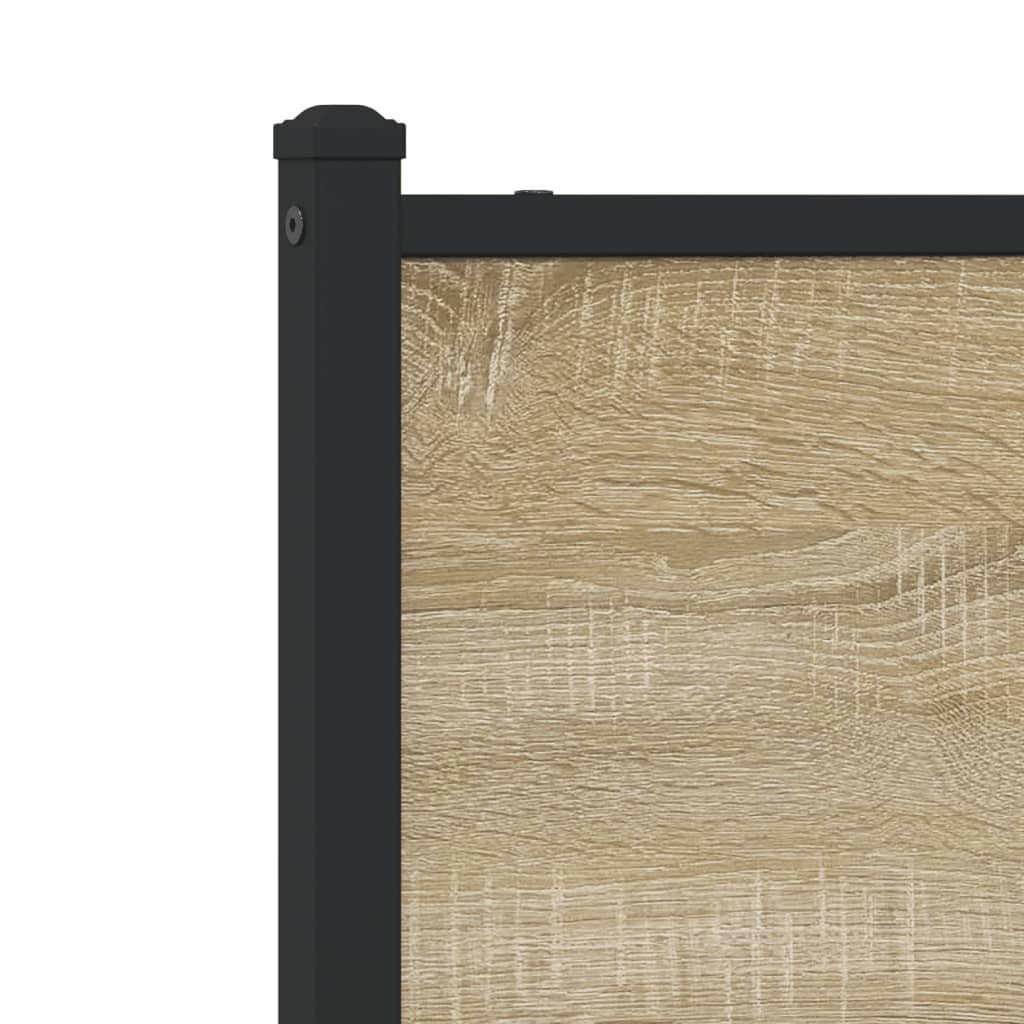 vidaXL Cadre de lit en métal sans Matelas chêne Sonoma 90x190 cm
