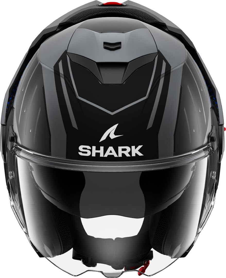 SHARK, Casco Moto Modular OXO RYDGER Anthracite Blue Black ABK, XS