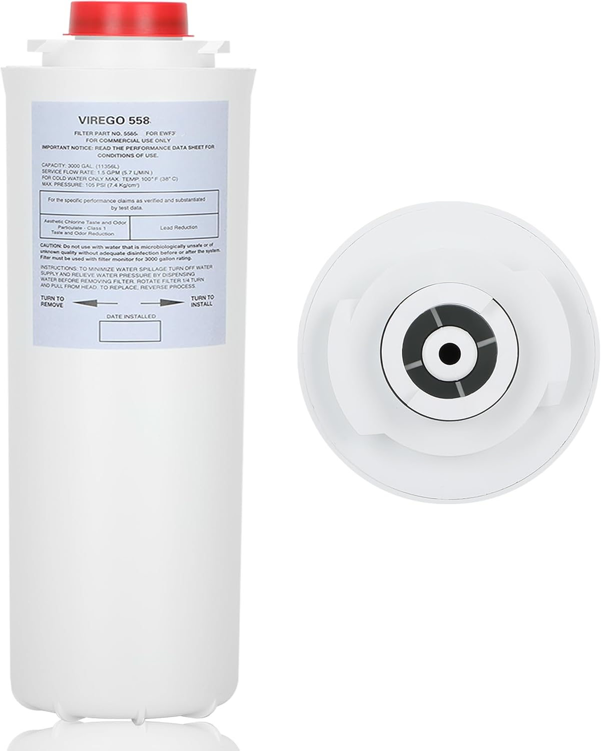 Water Filters, Replacement for Halsey Taylor Drinking Fountain Replacement Filter, Compatible with Water Sentry Filling Station, Replacement for 55898-C® Filter 3000 Gal No Chip