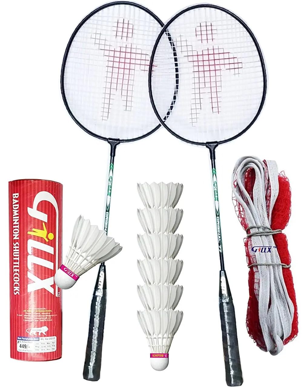 Addcition Badminton Racket Single Rod 2pcs Set, one net, and six Pieces Shuttle Cock for Boys,Children, Girls (B0CV7NTDVH) Amazon Price History, Amazon Price Tracker