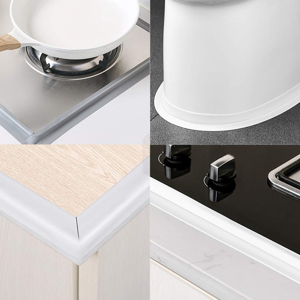 Nastro Sigillante Impermeabile 2 Pezzi - PVC Bianco, 22mm X 3,2m, Per Bagno E Cucina - Foto 3