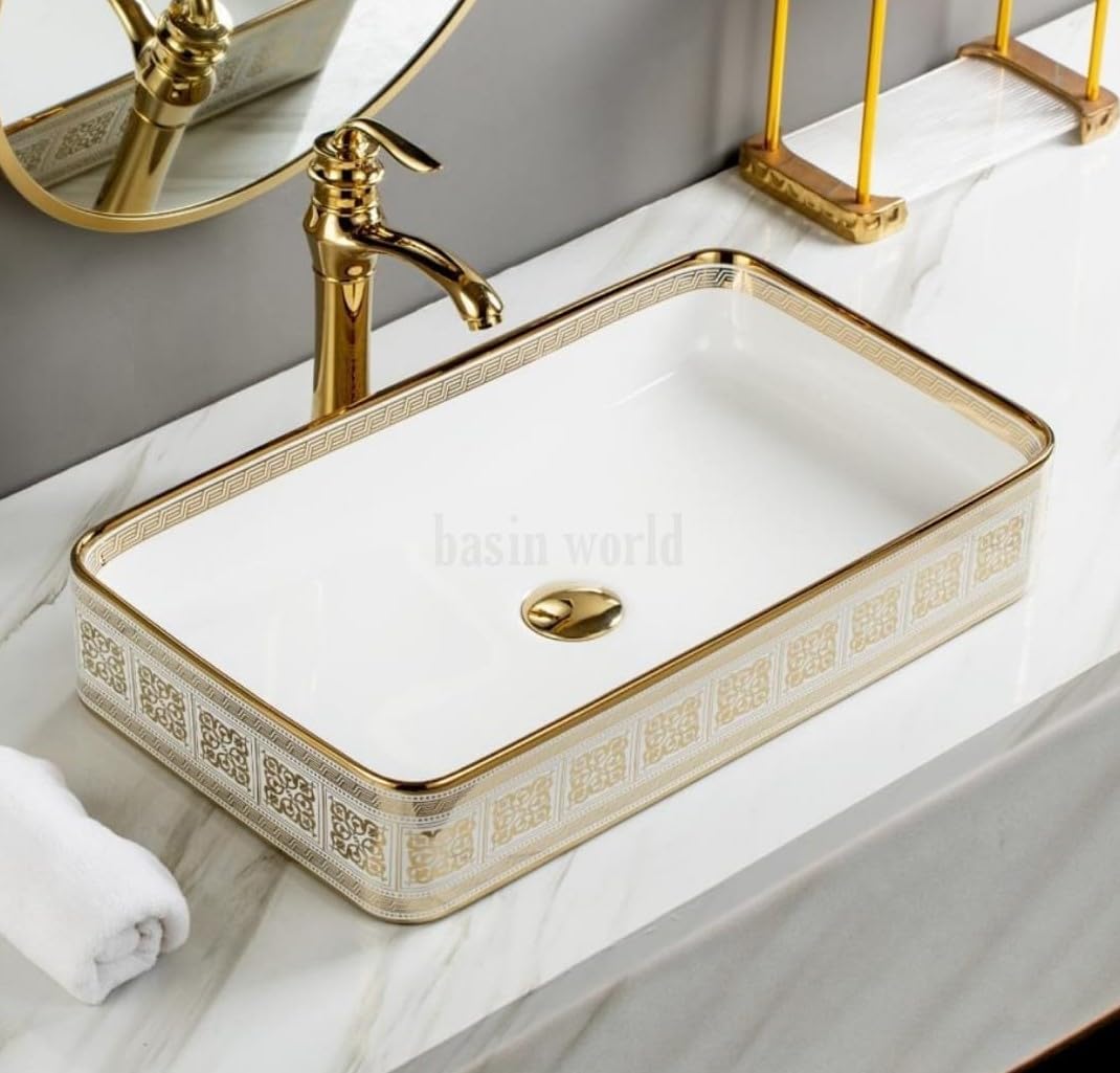 BASIN WORLD IMPORTED Latest Ceramic Wash Basin Countertop Tabletop Bathroom Sink Wash Basin (24 x 14 x 4.5 INCH) NOVAC-007 (B0DC55FY9S) Amazon Price History, Amazon Price Tracker
