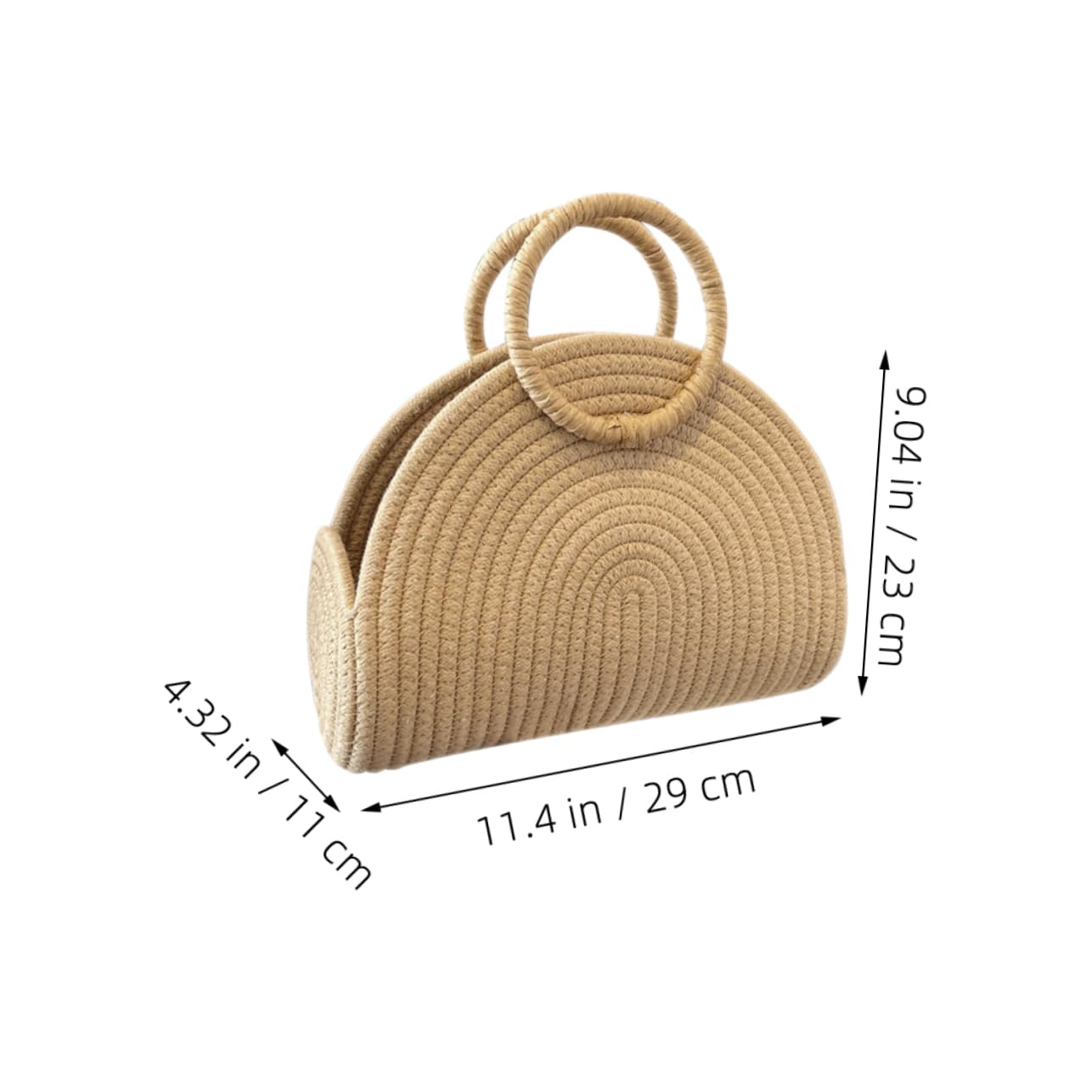 VANZACK Borsa e Design Delicato Intrecciata Grande Capacità in Corda di Cotone Struttura Rustica e Spiaggia