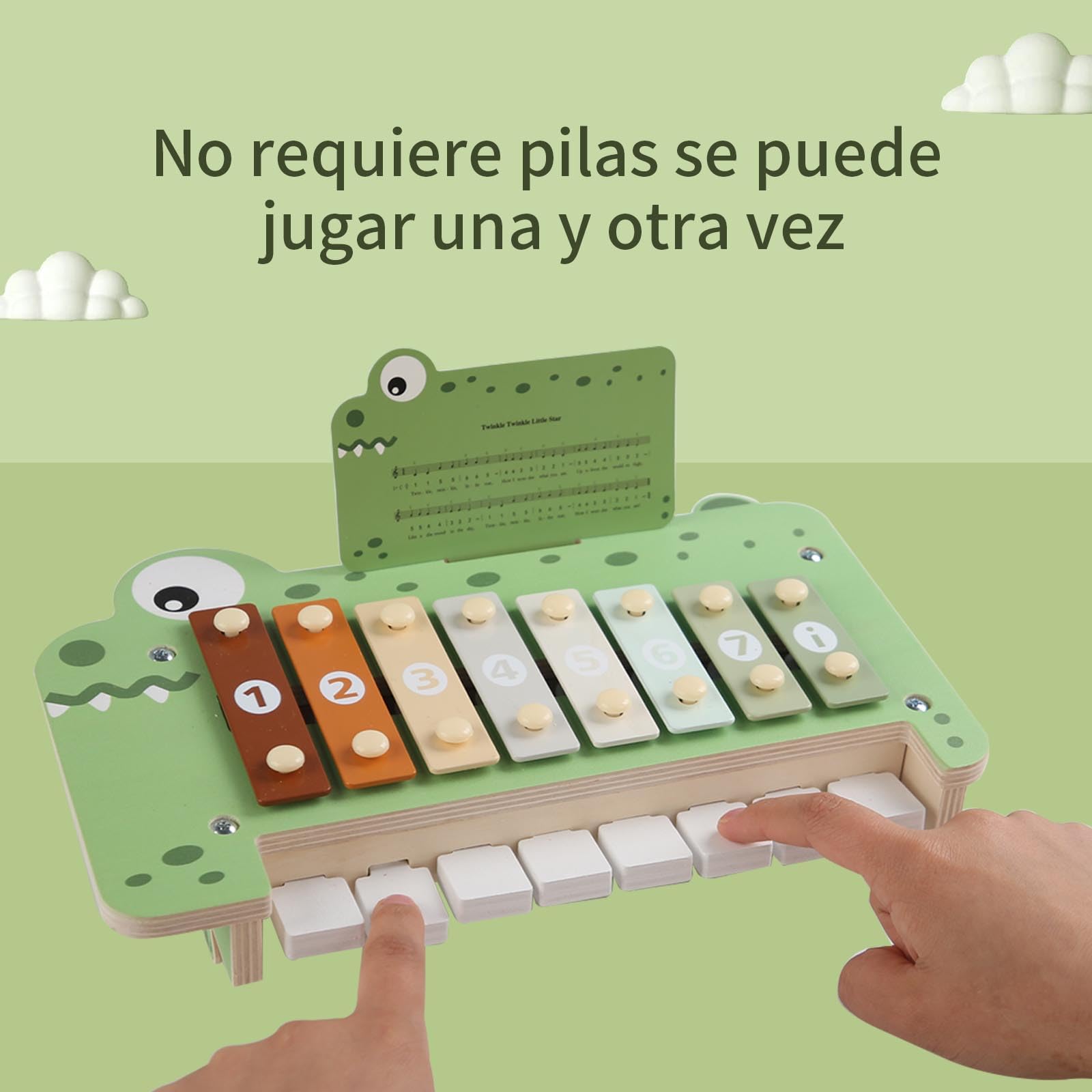 Juguetes Montessori 2 3 4 5, Juegos Niños 3 Años, Instrumentos Musicales Infantiles, Piano Infantil, Xilófono, Habilidades Motoras Finas, Juguetes de Madera, Regalo Niño Niña 2-5