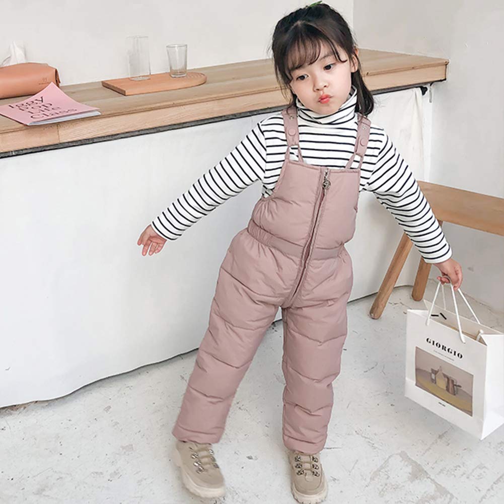 Happy Cherry - Schneehose für Jungen Winter Schnee Latzhose Daunen Baumwolle Skihose Schnee Skifahren Thermische Hitze Heiße Outdoor Winddichte leichte Hose