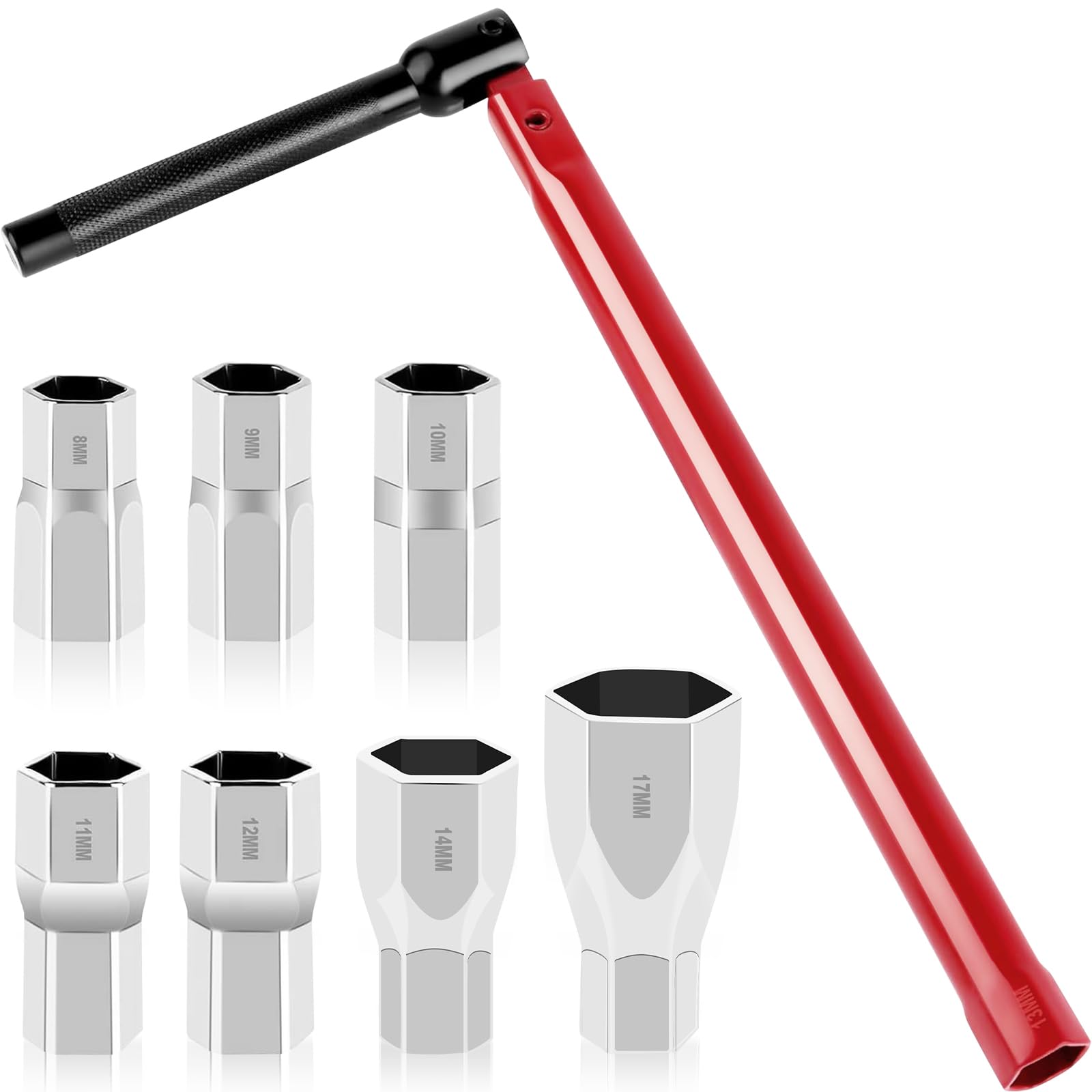 Cle Pour Robinet Evier, Outil De Montage De Robinet 8-12mm + 6 Douilles Cle De Robinet Cles Pour Lavabo Pour La Cuisine La Salle De Bain Et Levier 87717213