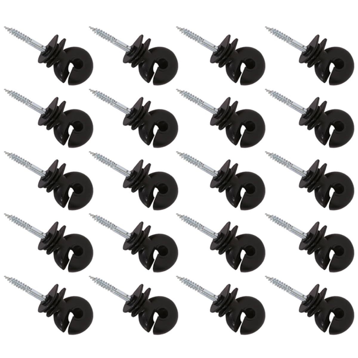 50 aisladores eléctricos para postes de madera, accesorios de poste para ganado y valla agrícola, compatibles con sistemas de valla eléctrica agrícola