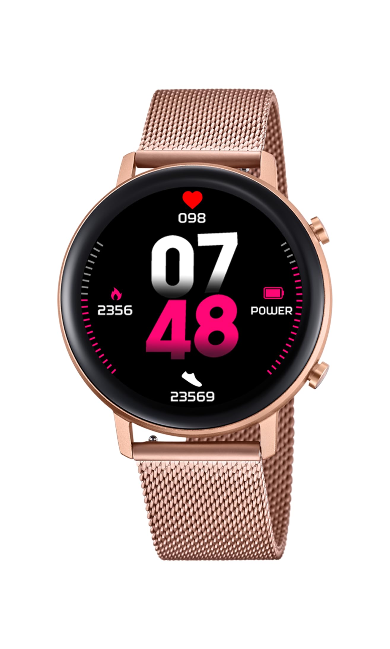 LOTUS Women's Smartwatch Watch 50042/1 - Pink Zinc Alloy Case - 316l Stainless Steel Strap Pink, multicoloured, Bracelet