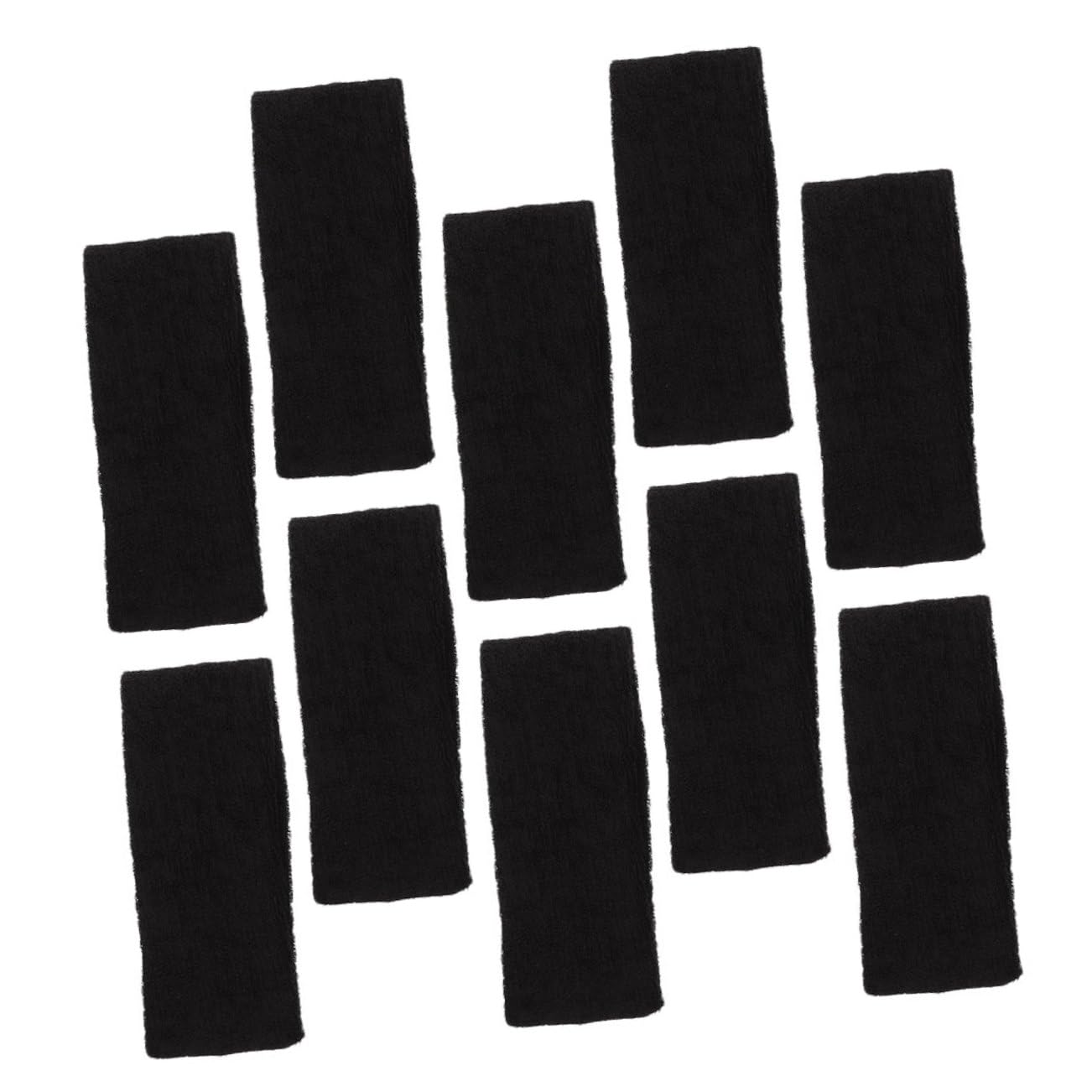 Diadema Deportiva Absorbente de Sudor Negra 10 Piezas Algodón