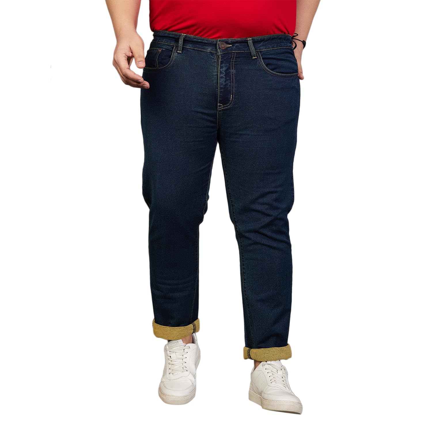 bigbanana Plus Size Men's Regular Fit Tinted Wash Jeans-picture-33