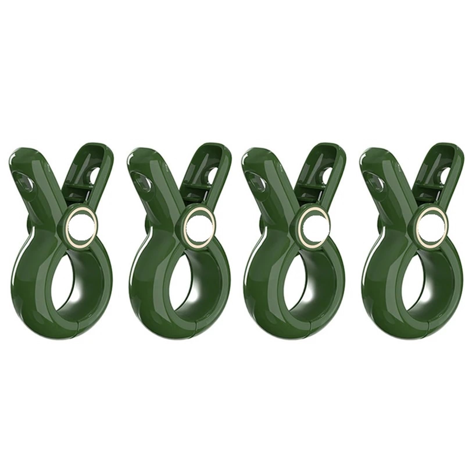 Beach Towel Clips 2/4PCS Beach Towel Clips Plastic Strong Windproof Clothes Pegs Quilt Hanging Clip Reusable Non-slip Fixed Drying Clothespin(Green 4pcs)