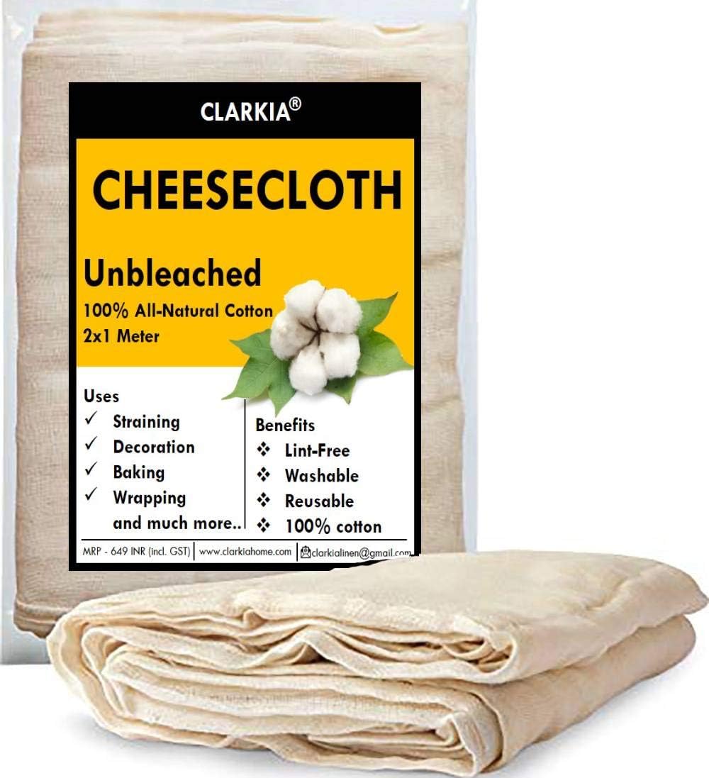 Professional Cotton Cheesecloth Unbleached - 2x1 Meters or 2 sq. Meters (Beige)
